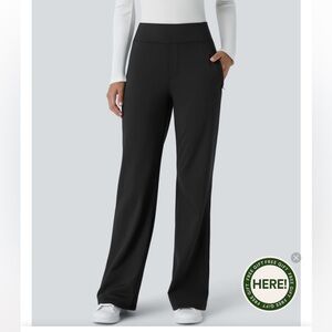 Halara Flex™ Mid Rise Side Zipper Pocket Work Flare Pants M